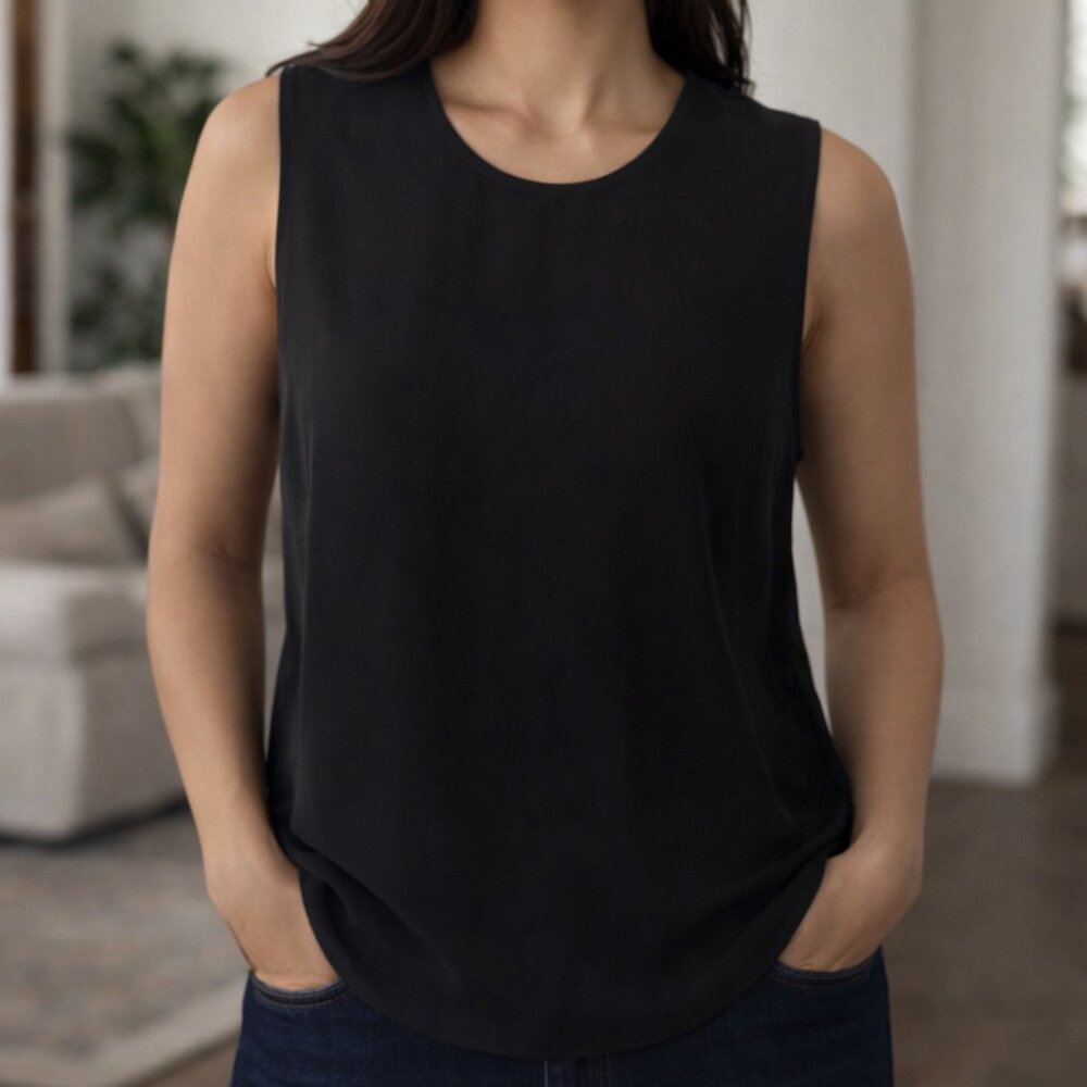 RW&CO Black Sleeveless Blouse Small